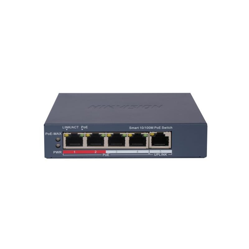Switch PoE 4 ports Fast Ethernet Hikvision | KYR Consulting